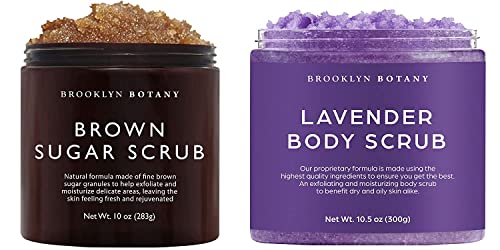 Brooklyn Botany Brown Sugar Body Scrub e Lavanda Scrubt Scrub - Esfoliando o corpo e esfoliações - esfoliação hidratante para