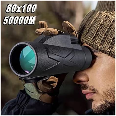 Mollal 80x100 Binoculares de prisma monocular - HD Bifocal Portable Impervoférico e Fogone