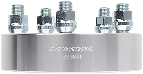 Eccpp 4pcs 5 espaçadores de roda de lug 5x4.5 a 5x4.5 14x1,5 82,5mm 1,5 Compatível com prata com 2009-2019 para o