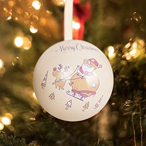 XIOS Decoração de Natal Christmas Candy Jar Decorações penduradas Caixa de lata de choque de Natal criativa Decorações de bola penduradas na árvore de Natal Pingentes que podem ser dados como frescos