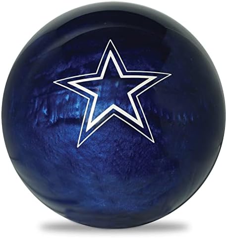 KR Strikeforce NFL Dallas Cowboys Ball de boliche de poliéster não perfurado - disponível em 8, 10, 12, 14 e 15 libras