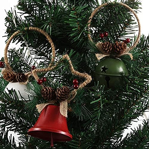 Decorações de Natal, árvore de Natal Sinos duplos pinheiros falsos Pinecones da porta do arco Ornamentos de parede de parede