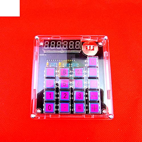 Calculadora de tubo digital da calculadora de DIY MCU com seis módulos de LED de segmentos vermelhos 7 brilhantes Subtrair
