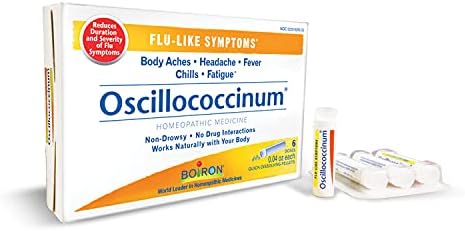 Boiron oscillococcinum para alívio de sintomas semelhantes a gripes de dores no corpo, dor de cabeça, febre, calafrios e