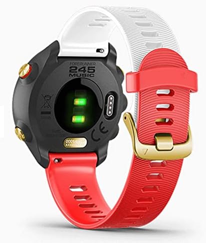 Rorffk 20mm Silicone Watch Band Strap for Garmin Forerunner 245 245m 645 Vivoativo 3 Vivomove HR Smart Smart Pulset Strap