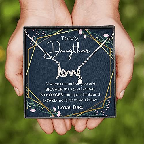 Jóias de cartão de mensagem, colar artesanal- colar de amor personalizado, lembre-se sempre de que você é amado, presente