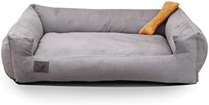 Luvly Pets Luxury Dog Bed - Ortopedic Memory Foling Cushion - Capa de algodão lavável e removível - Non Slip - Sofá de cachorro - resistente a mastigar - Toy como presente - Feito à mão