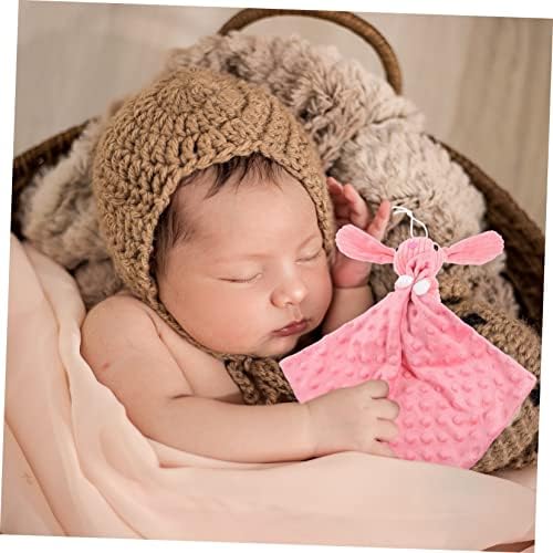Toyandona Soothing Towel Cobertors para crianças mancas cobertores infantis cobertores calmantes para bebês animais de pelúcia boneca baby churp ploth tecido de pano de bebê rosa