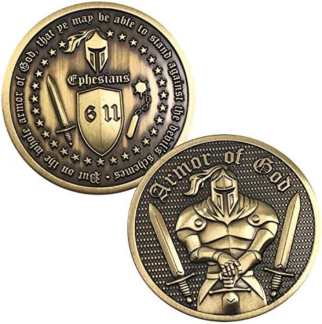 Armadura Premium de Deus - Efésios 6: 11-3d Medalhão do Coletor de Coin Collector de Coin Collector