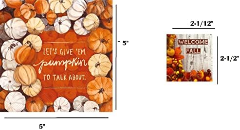 Fall Pumpkin Cocktail Paper Beverage Guardips de barra de barra de barra de barra de barra de barragem decorativa Spice