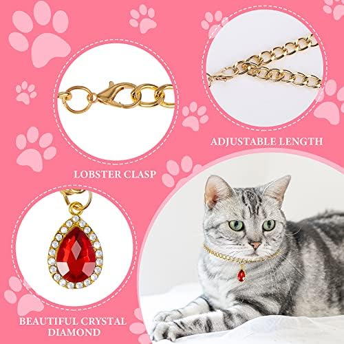 Colares pendentes de strass pingentes, colar de gato de gato de gato de gato de metal