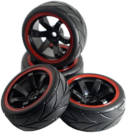 Sharegoo 12mm Rantes de rodas e pneus de borracha compatíveis com Redcat HPI Tamiya HSP RC 1/10 On-Road Racing Touring Car
