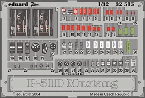 Eduard P-51D Mustang Placards para HSG 1/32