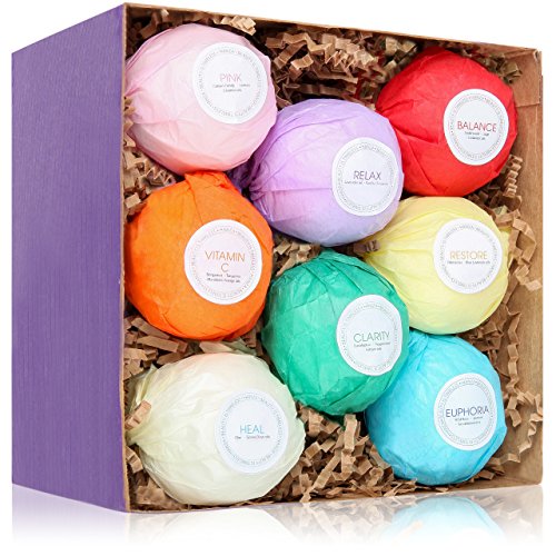 Bombas de banho Hanzá - Idéias de conjunto de presentes - Presentes para mulheres, mãe, meninas, adolescentes, ela - Ultra