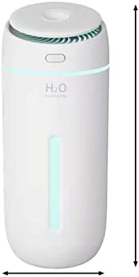 Umidificador de névoa fresca e silenciosa USB com luz colorida e 400 ml de água de grande capacidade para carro e escritório, plantas