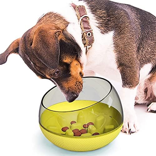 Tigela de alimentador lento do cão Polvcdg - figura da cápsula com design de copo - pratos de alimentação de alimentos mais lentos anti -guisos - tigela de quebra