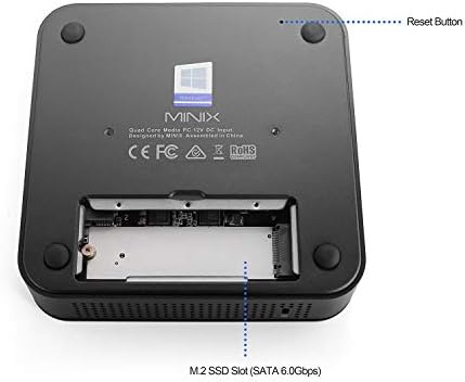 Minix Neo G41V-4, Mini PC sem ventilador com Windows 10 Pro, 4G DDR4/64GB EMMC 5.1/Intel Gemini Lake N4100/Triple-Display/4K