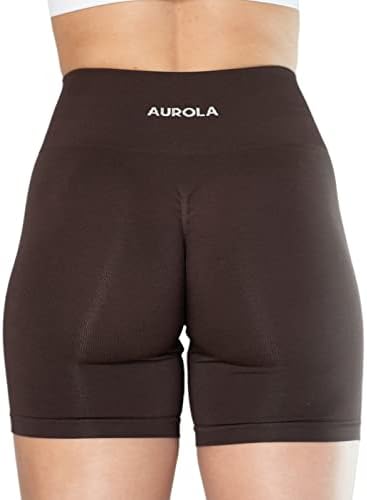 Aurola intensifica shorts de exercícios para mulheres scrunch contínu