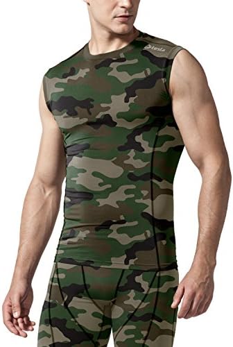 TSLA 1 ou 3 Pack Men's sem mangas camisas de exercícios, camisas de corte de compressão em ajuste seco, tanque de