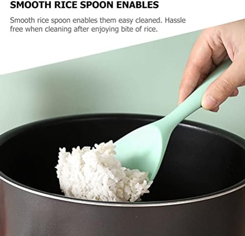 Upkoch silicone concha arroz serve colher 2pcs silicone arroz espátula arroz colher de utensílios de cozinha scooper para