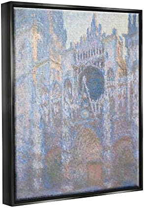 Stuell Industries Rouen Cathedral Facade West Classic Claude Monet Pintura Flutuante Arte da parede emoldurada, Design por One1000 Paintings