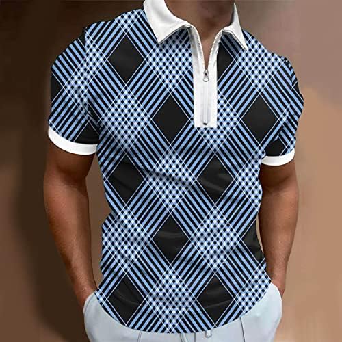 2023 Novo masculino Summer Digital 3D Impressão diária Poster de moda Holida de férias Praia Zipper Camisa de manga curta T