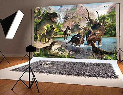 Jurássico Dinosaur Party Decoração de pano de fundo fotografia Dinosaur Kingdom infantil Festa de aniversário Banner Jungle Safari