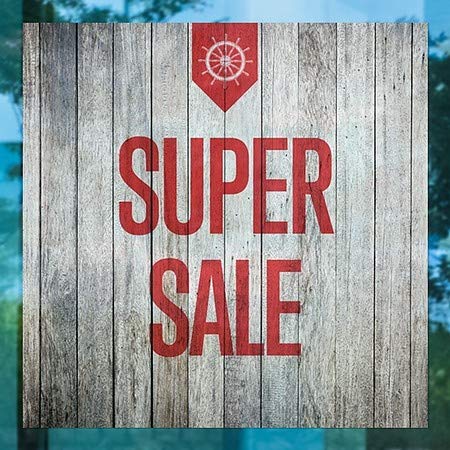 CGSignLab | Janela Super Sale -nutical Wood Agarre -se | 8 x8