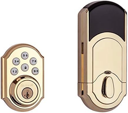 Kwikset 99100-077 SmartCode 910 Z-Wave Plus Deadbolt, P, Lifetime polido Brass, Z-Wave Plus