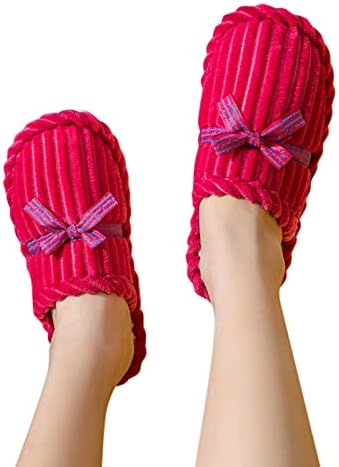 Slippers for Women Memory Foam Fuzzy Mulhers Slippers Autumn e Winter Moda e confortável interior de casa quente quente