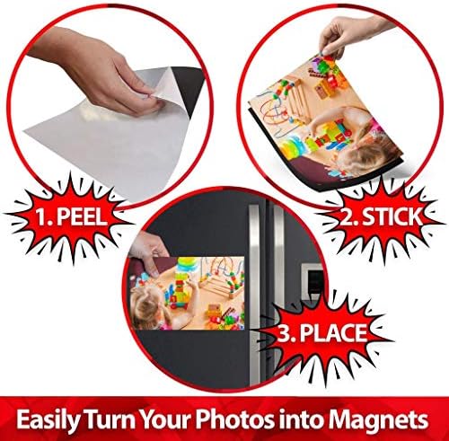 Papagaios cintilantes Diy4u Folhas de adesivo flexível magnético | A3 Folha | Pacote de 5 | Faça qualquer coisa um ímã! | Peela e adesão flexíveis para o artesanato Fotos de carimbo matrizes e mais