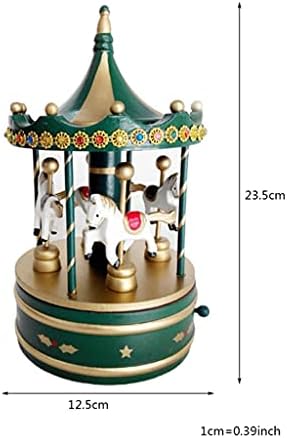 MHYFC Classic Classic Musical Carousel Box Caixa de música fofa decorações de Natal (cor: D, tamanho