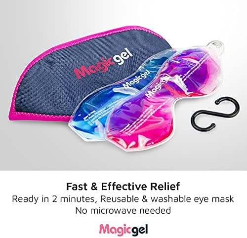 2 x Pacote de pacote de gelo de lesões esportivas e máscara de máscara para os olhos por gel Magic Gel