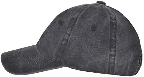 Toptie Cap de rabo de cavalo vintage, bagunça bancada de bola de bola de bola de bola de bola lavada com chapéu de beisebol de pólo