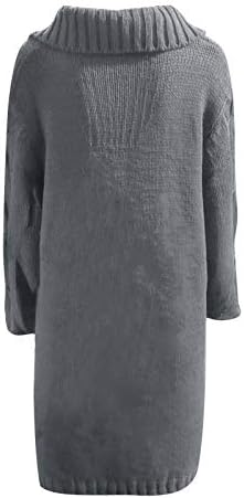 Casacos de suéter de inverno feminino Casaco de fivela aberta colarinho de lapela de lapão longa Manga longa de primavera ou outono
