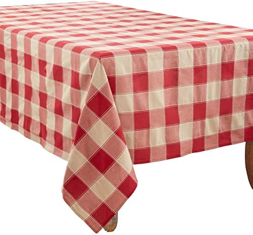 Saro Lifestyle 8571.br70180b coleta de coleta de algodão toalha de mesa com design xadrez costurado 70 x 180 marrom