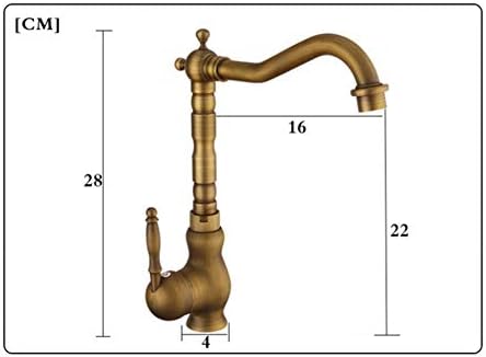 Chenf Kitchen Tap Tap Basin Torneiras de Bacia de Baça de Baça de Baça de latão antigo Tap gire a alça única e fria