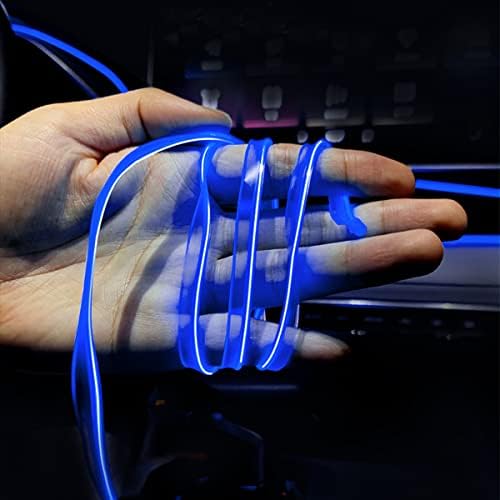 Luzes de tira de led de carros interiores de arame El, faixa de luz de neon automática USB com borda de costura, kits de iluminação