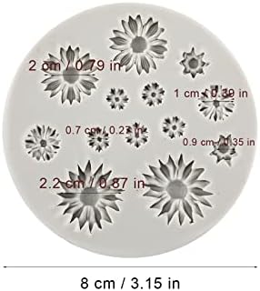 Moldes de argila de polímero de flores, moldes de flor de silicone moldes de argila moldes de argila polímero