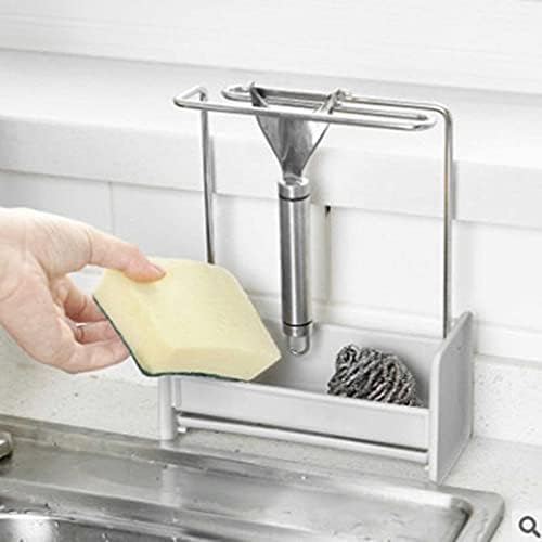 Achvac Plataforma de rolamento Kitchen Sponge Pia de pia de limpeza Organizador de sabonete com bandeja de pano de pano de pano