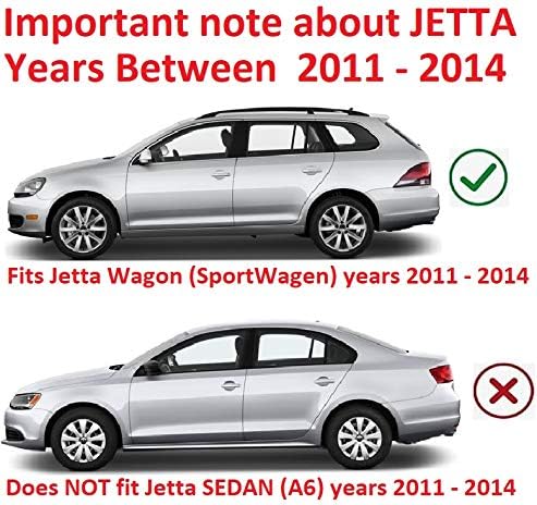 Vidro de espelho de substituição com adesivo de tamanho completo compatível com VW | 2006 - 2010 Jetta | 2005 - 2010 Passat | 2006