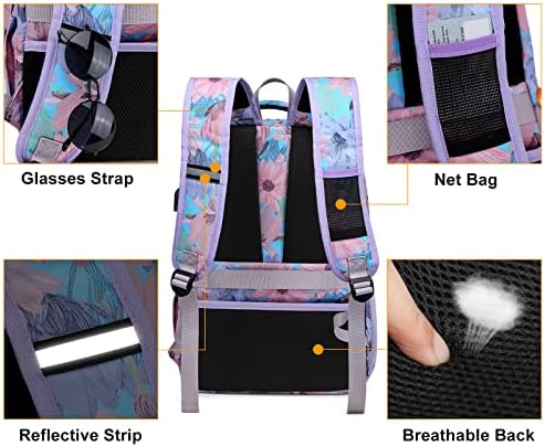 Backpack do almoço, mochila mais fria isolada para laptop mochila com porta USB, bolsa de comida à prova d'água de laptop