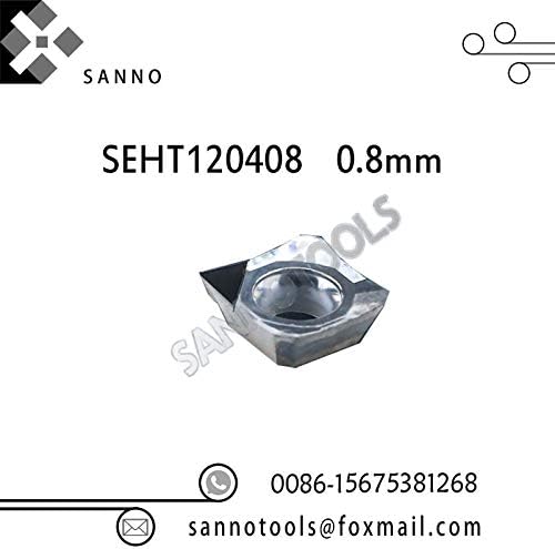 FINCOS! Alta qualidade Seht120402 / SEHT120404 / SEHT120408 PCD CNC CARBIDE Turnings Turnings Inserts -: SEHT120408)