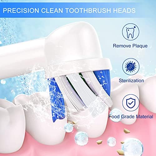 Cabeças de substituição da escova de dentes Firik para oral B: cabeças de pincel compatíveis com Braun Pro 1000/3000/5000/8000/8850/8900,