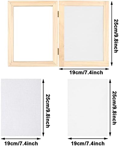 Dutwroy de papel de madeira fabricando molde A5 tamanho 7,5 x 9,8 polegadas Fazendo moldura e kit de tela de fabricação de