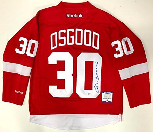 Chris Osgood assinou Detroit Red Wings Reebok Premier Jersey Beckett Coa Bas - Jerseys Autografada da NHL