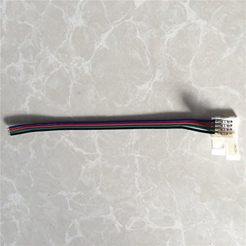 Adaptador de conector de fios de 4pin UCOMSHOP para 10mm à prova d'água 5050 RGB LED Pack de 20