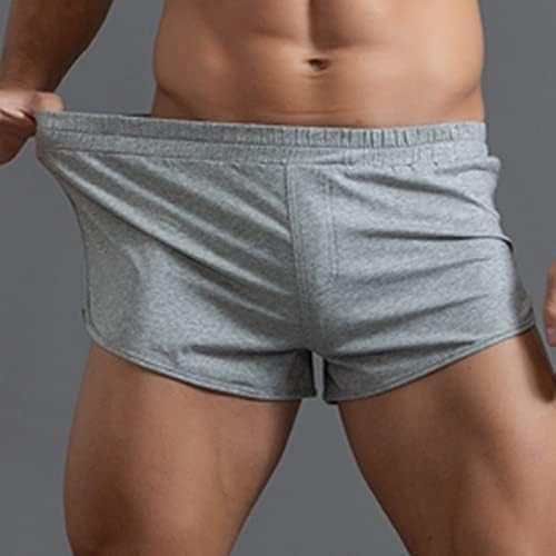 Mens cuecas de roupas íntimas masculino de cor de cor de cor de cor de cor sólida de cor de algodão elástico solto