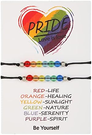 2pcs Rainbow Beads