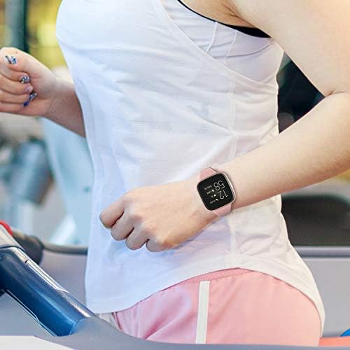 Bandas Acrbiutu compatíveis com Fitbit Versa/Versa 2, Slim Fin Fin Fin estreito Substituição Sport Sport Strap para Fitbit Versa/Versa 2 Smart Watch Mulheres